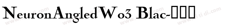 NeuronAngledW03 Blac字体转换